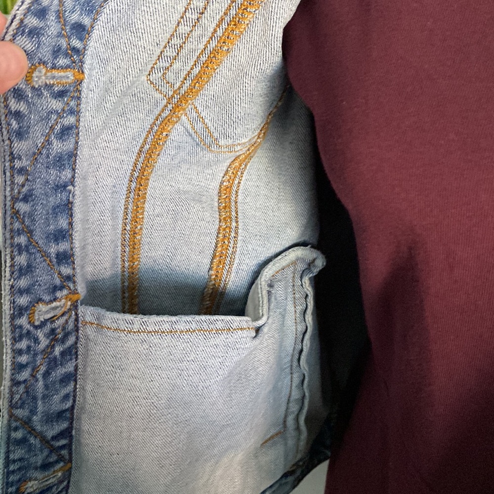 LEITH Distressed Denim Jacket M - Picture 3 of 7
